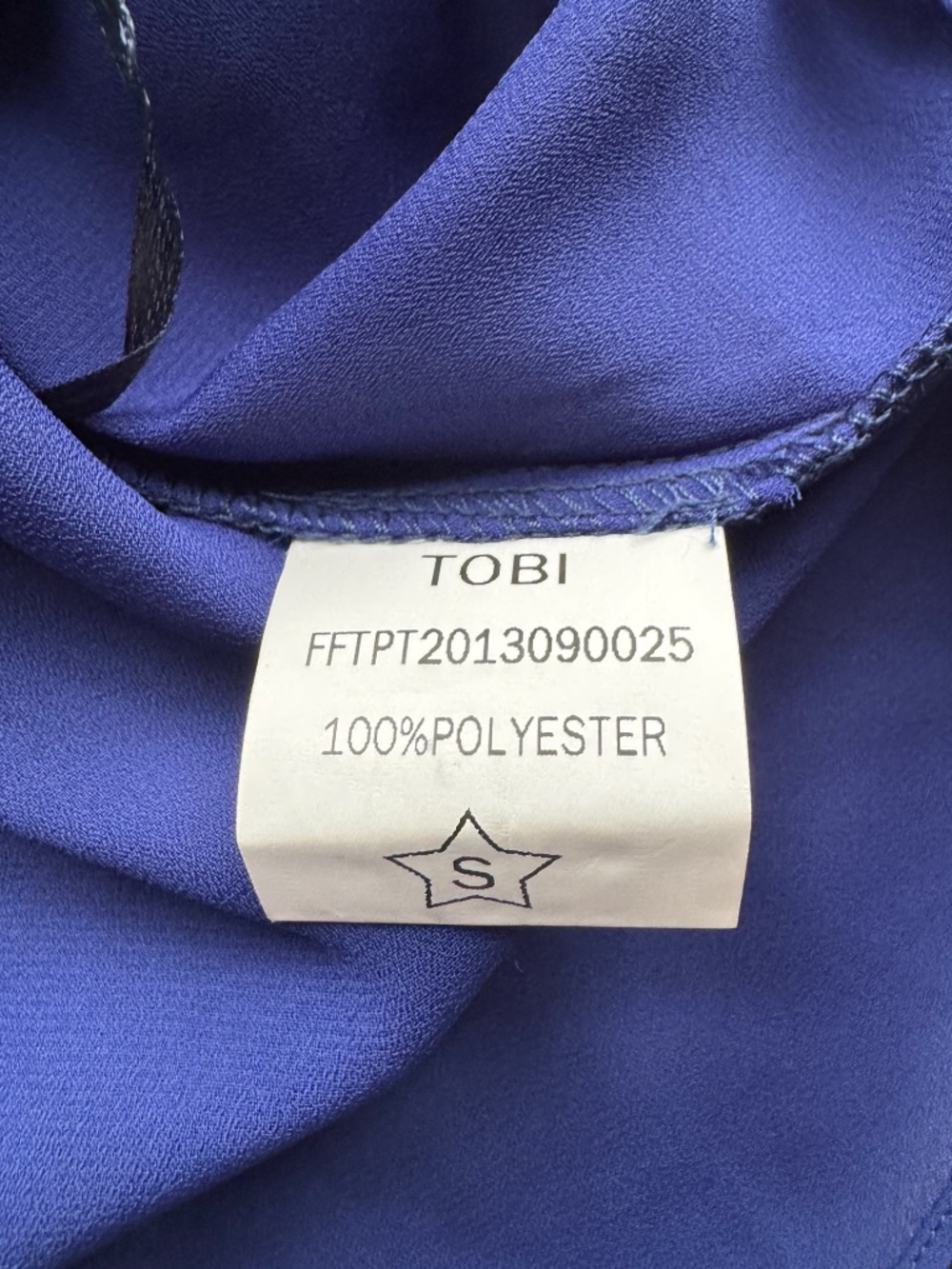 TOBI Royal Blue Racerback Chiffon Tank Top Size S NWT - Picture 5 of 6